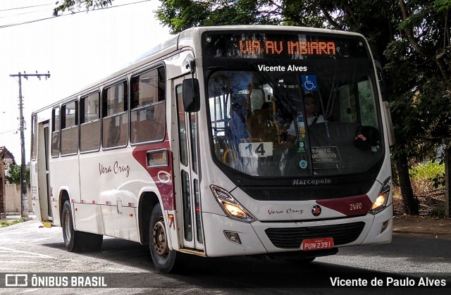 Vera Cruz Transporte e Turismo 2480 na cidade de Araxá, Minas Gerais, Brasil, por Vicente de Paulo Alves. Número da foto: #6916437.