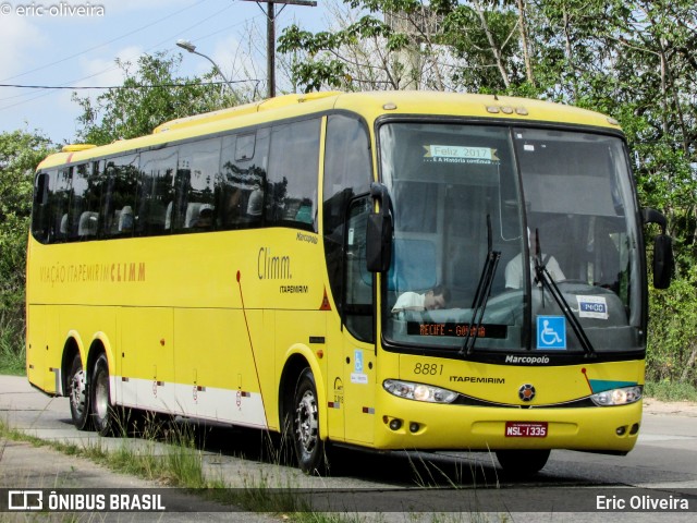 Viação Itapemirim 8881 na cidade de Recife, Pernambuco, Brasil, por Eric Oliveira. ID da foto: 6923498.