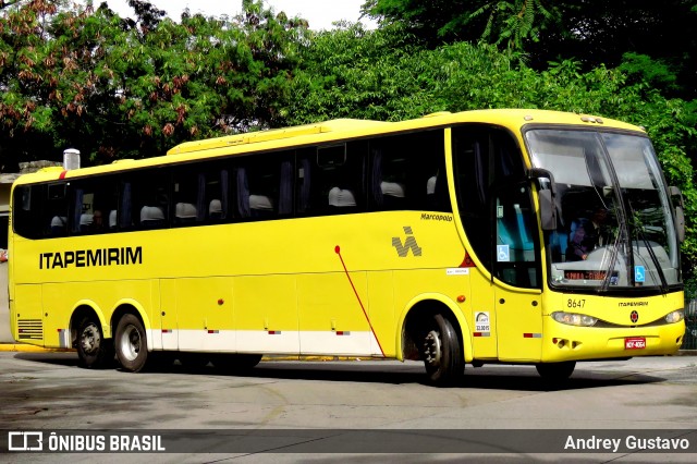 Viação Itapemirim 8647 na cidade de São Paulo, São Paulo, Brasil, por Andrey Gustavo. Número da foto: #6922898.