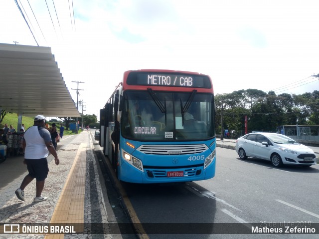 ATT - Atlântico Transportes e Turismo 4005 na cidade de Salvador, Bahia, Brasil, por Matheus Zeferino. ID da foto: 6924322.