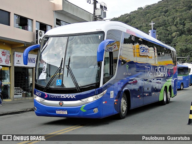 Trans Isaak Turismo 1401 na cidade de Guaratuba, Paraná, Brasil, por Paulobuss  Guaratuba. Número da foto: #6925887.
