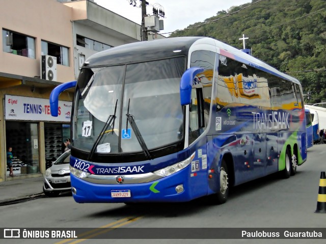 Trans Isaak Turismo 1402 na cidade de Guaratuba, Paraná, Brasil, por Paulobuss  Guaratuba. ID da foto: 6925946.