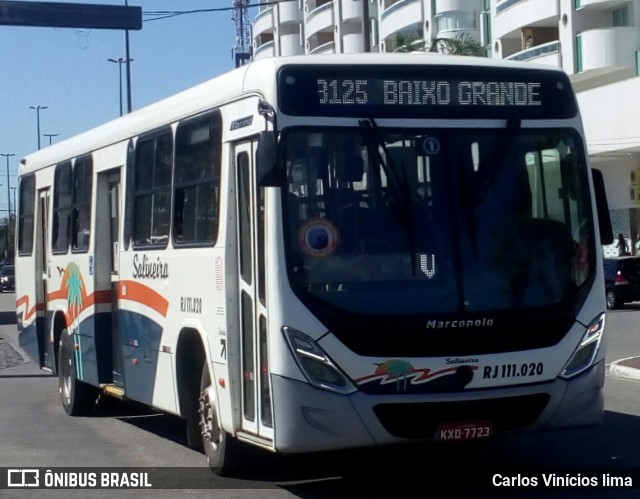 Auto Viação Salineira RJ 111.020 na cidade de Cabo Frio, Rio de Janeiro, Brasil, por Carlos Vinícios lima. Número da foto: #6926544.
