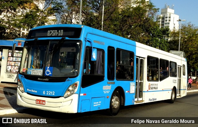 TUPI - Transportes Urbanos Piratininga 6 2212 na cidade de São Paulo, São Paulo, Brasil, por Felipe Navas Geraldo Moura . ID da foto: 6856695.