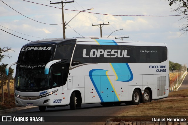 LopeSul Transportes - Lopes e Oliveira Transportes e Turismo - Lopes Sul 2082 na cidade de Rio Verde, Goiás, Brasil, por Daniel Henrique. ID da foto: 6856809.