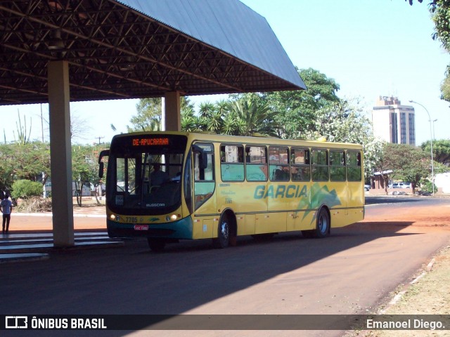 Viação Garcia 7705 na cidade de Arapongas, Paraná, Brasil, por Emanoel Diego.. ID da foto: 6856943.