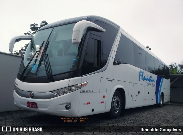 Transporte Coletivo e Escolar Flaviotur 4989 na cidade de Indaial, Santa Catarina, Brasil, por Reinaldo Gonçalves. ID da foto: 6855441.