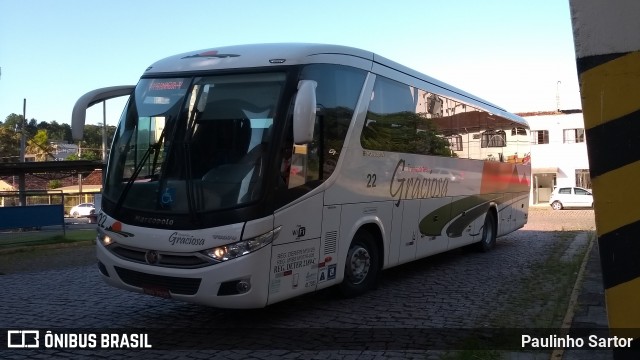 Transportes Graciosa 22 na cidade de Joinville, Santa Catarina, Brasil, por Paulinho Sartor. ID da foto: 6856725.