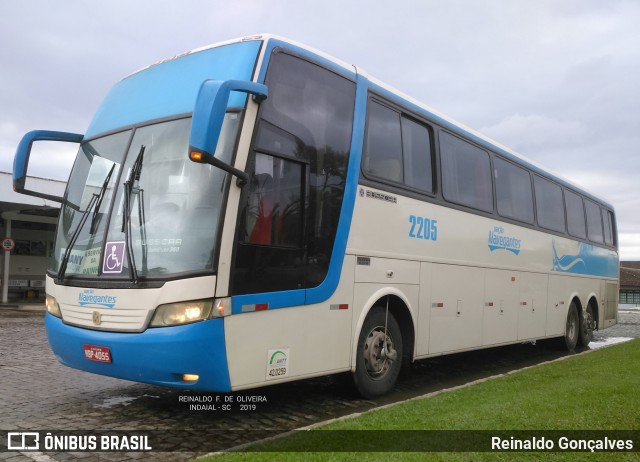 Viação Nossa Senhora dos Navegantes 2205 na cidade de Indaial, Santa Catarina, Brasil, por Reinaldo Gonçalves. ID da foto: 6856507.