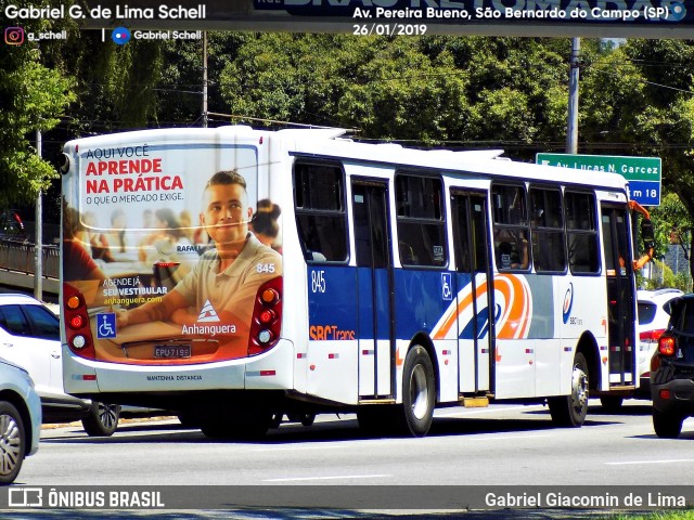SBC Trans 845 na cidade de São Bernardo do Campo, São Paulo, Brasil, por Gabriel Giacomin de Lima. Número da foto: #6856771.