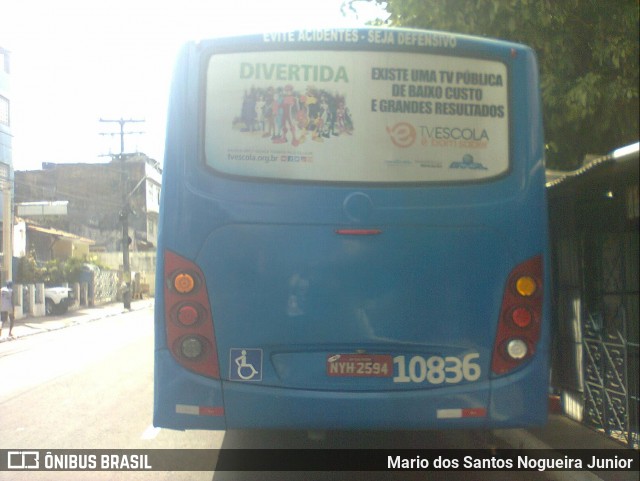Concessionária Salvador Norte - CSN Transportes 10836 na cidade de Salvador, Bahia, Brasil, por Mario dos Santos Nogueira Junior. Número da foto: #6927083.
