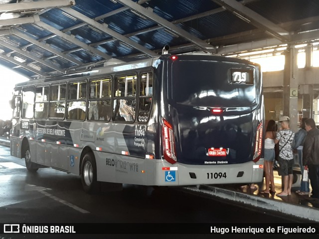 Auto Omnibus Floramar 11094 na cidade de Belo Horizonte, Minas Gerais, Brasil, por Hugo Henrique de Figueiredo. ID da foto: 6926793.