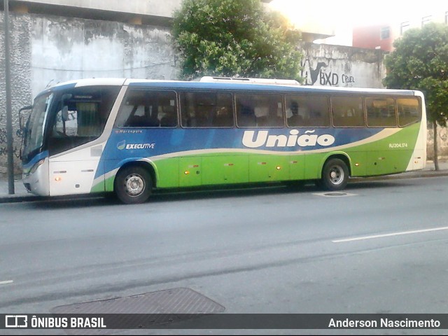 Viação União RJ 204.174 na cidade de Rio de Janeiro, Rio de Janeiro, Brasil, por Anderson Nascimento . Número da foto: #6927323.