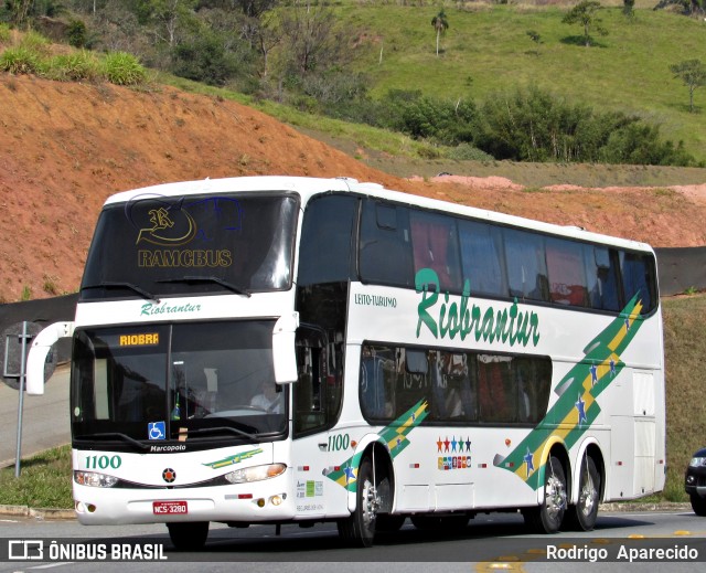 Empresa de Ônibus Riobrantur 1100 na cidade de Aparecida, São Paulo, Brasil, por Rodrigo  Aparecido. Número da foto: #6928839.