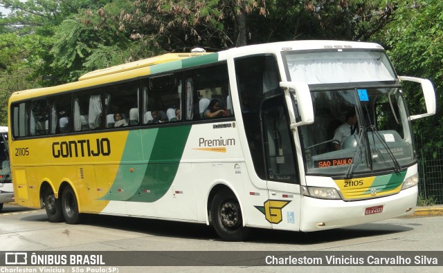 Empresa Gontijo de Transportes 21105 na cidade de São Paulo, São Paulo, Brasil, por Charlestom Vinicius Carvalho Silva. ID da foto: 6932427.