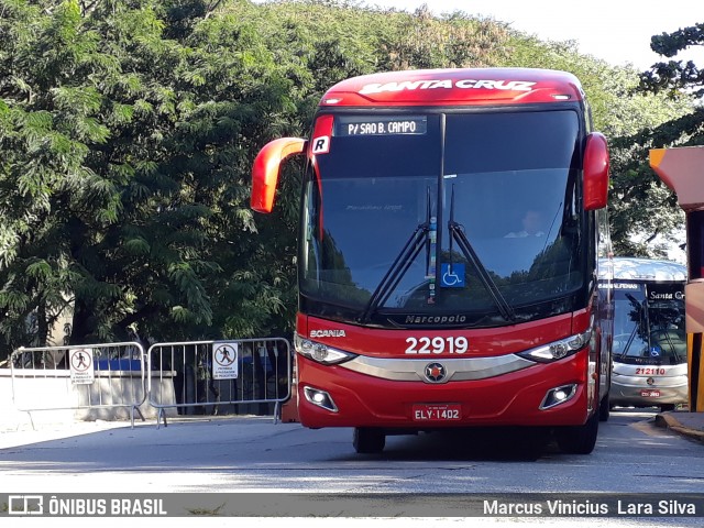 Viação Santa Cruz 22919 na cidade de São Paulo, São Paulo, Brasil, por Marcus Vinicius Lara Silva. ID da foto: 6930147.