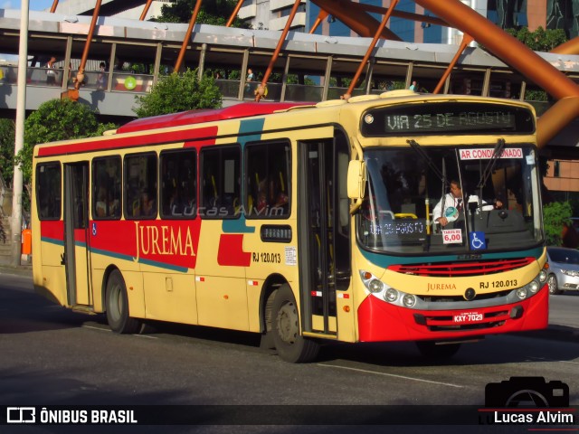 Auto Viação Jurema RJ 120.013 na cidade de Rio de Janeiro, Rio de Janeiro, Brasil, por Lucas Alvim. Número da foto: #6930742.