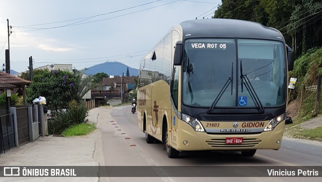 Gidion Transporte e Turismo 21603 na cidade de Joinville, Santa Catarina, Brasil, por Vinicius Petris. Número da foto: #6930023.