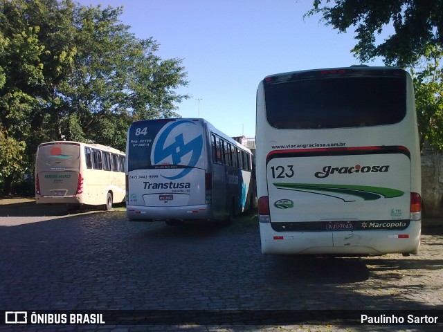 Viação Graciosa 123 na cidade de Joinville, Santa Catarina, Brasil, por Paulinho Sartor. Número da foto: #6932382.