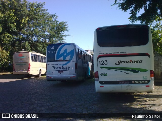 Viação Graciosa 123 na cidade de Joinville, Santa Catarina, Brasil, por Paulinho Sartor. ID da foto: 6932382.