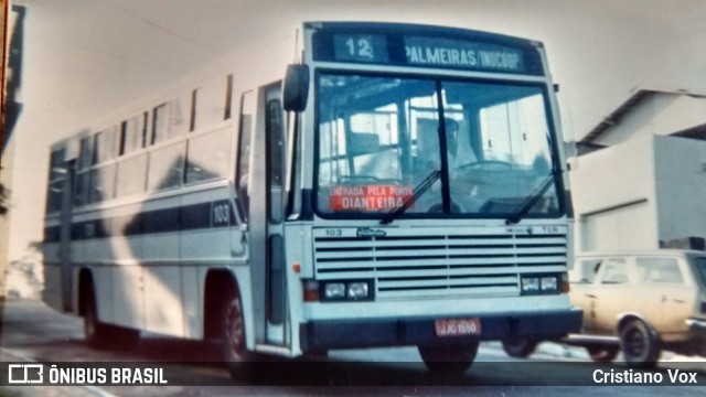 TCR - Transporte Coletivo Rioclarense 103 na cidade de Rio Claro, São Paulo, Brasil, por Cristiano Vox. Número da foto: #6931901.