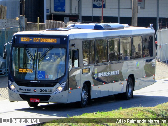 SM Transportes 20840 na cidade de Belo Horizonte, Minas Gerais, Brasil, por Adão Raimundo Marcelino. Número da foto: #6858962.