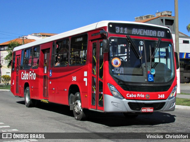 Auto Viação Salineira 348 na cidade de Cabo Frio, Rio de Janeiro, Brasil, por Vinícius  Christófori. ID da foto: 6857613.