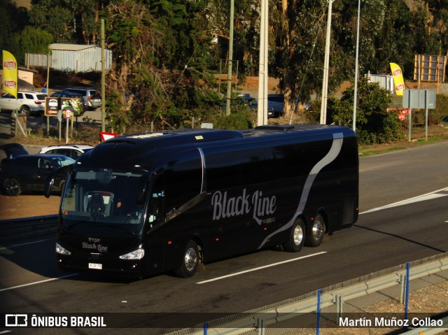 Buses Black Line  na cidade de Los Vilos, Choapa, Coquimbo, Chile, por Martín Muñoz Collao. ID da foto: 6860245.