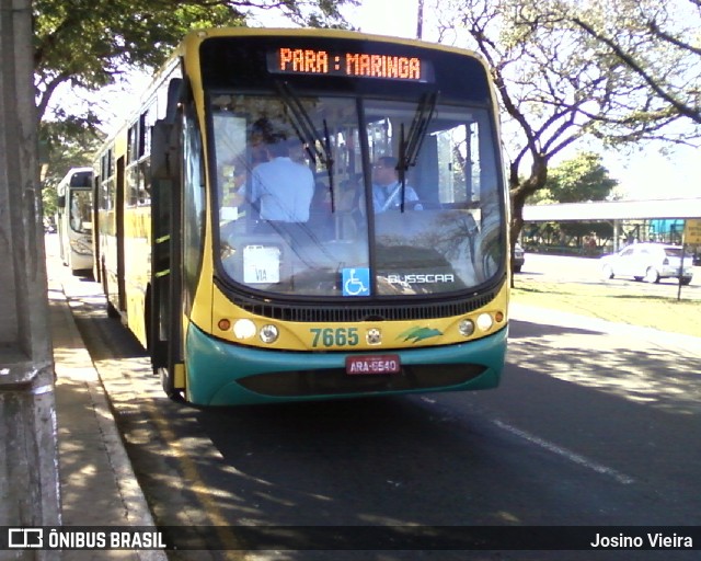 Viação Garcia 7665 na cidade de Maringá, Paraná, Brasil, por Josino Vieira. ID da foto: 6859851.