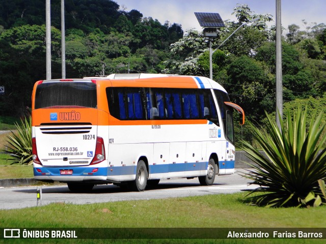 Expresso União 10274 na cidade de Petrópolis, Rio de Janeiro, Brasil, por Alexsandro  Farias Barros. Número da foto: #6860920.