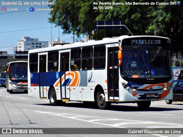 SBC Trans 871 na cidade de São Bernardo do Campo, São Paulo, Brasil, por Gabriel Giacomin de Lima. Número da foto: #6861623.