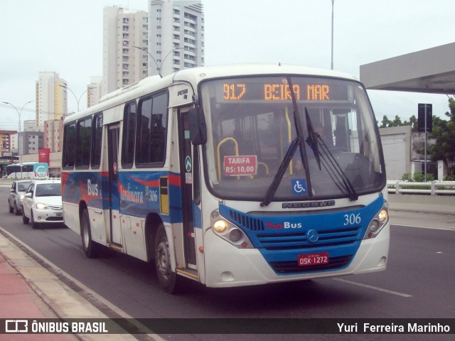 TopBus Jardineira 306 na cidade de Fortaleza, Ceará, Brasil, por Yuri Ferreira Marinho. Número da foto: #6860912.