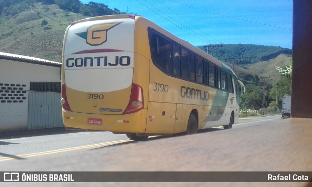 Empresa Gontijo de Transportes 3190 na cidade de Dom Silvério, Minas Gerais, Brasil, por Rafael Cota. ID da foto: 6864618.