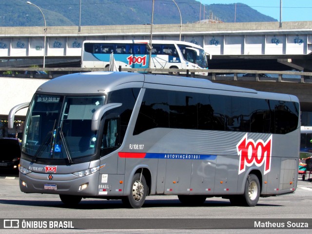 Auto Viação 1001 RJ 108.107 na cidade de Rio de Janeiro, Rio de Janeiro, Brasil, por Matheus Souza. ID da foto: 6863331.