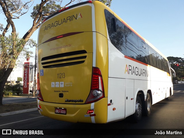 Viação Araguarina 11213 na cidade de Goiânia, Goiás, Brasil, por João Martins. ID da foto: 6864554.