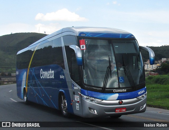 Viação Cometa 18504 na cidade de Santos Dumont, Minas Gerais, Brasil, por Isaias Ralen. ID da foto: 6867134.