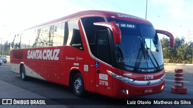 Viação Santa Cruz 21718 na cidade de São Paulo, São Paulo, Brasil, por Luiz Otavio Matheus da Silva. Número da foto: #6865673.