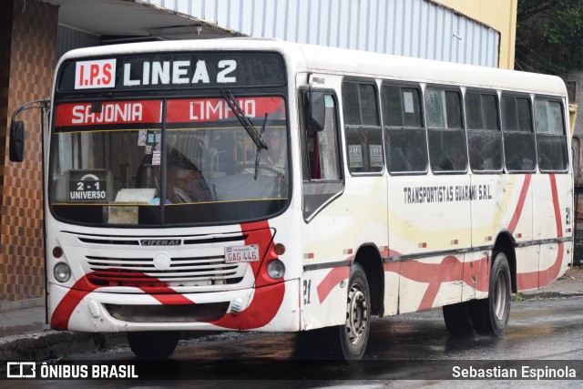 Empresa de Transportistas Guarani S.R.L. - Línea 2y7 21 na cidade de Asunción, Paraguai, por Sebastian Espinola. Número da foto: #6864908.