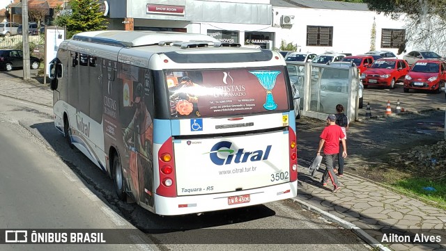 Citral Transporte e Turismo 3502 na cidade de Gramado, Rio Grande do Sul, Brasil, por Ailton Alves. ID da foto: 6867235.