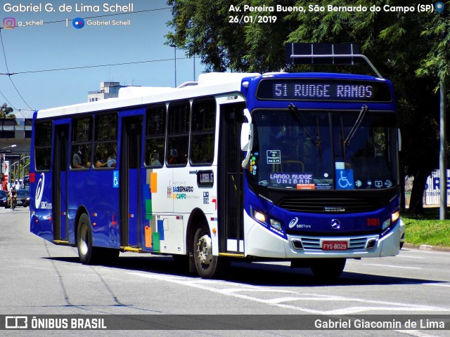 SBC Trans 3131 na cidade de São Bernardo do Campo, São Paulo, Brasil, por Gabriel Giacomin de Lima. ID da foto: 6868827.