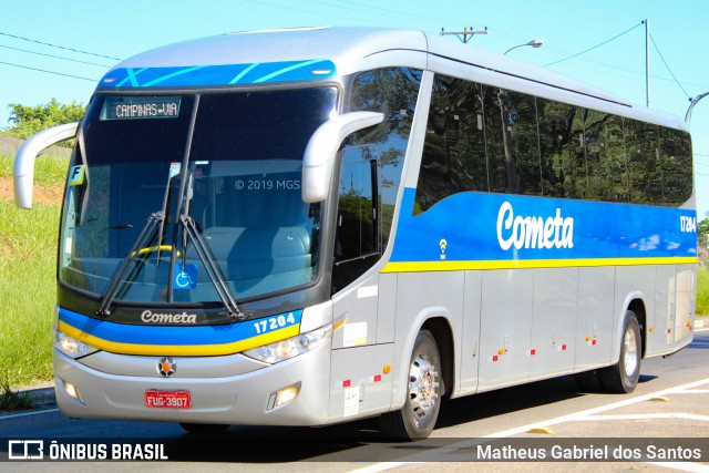 Viação Cometa 17204 na cidade de Campinas, São Paulo, Brasil, por Matheus Gabriel dos Santos. ID da foto: 6868792.