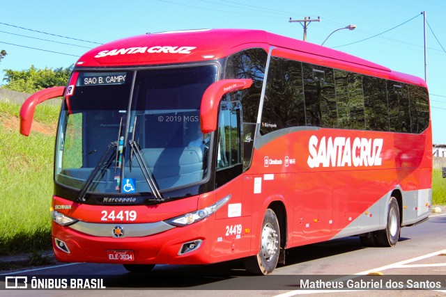 Viação Santa Cruz 24419 na cidade de Campinas, São Paulo, Brasil, por Matheus Gabriel dos Santos. Número da foto: #6868784.