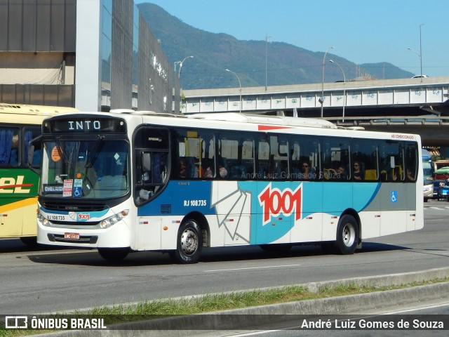 Auto Viação 1001 RJ 108.735 na cidade de Rio de Janeiro, Rio de Janeiro, Brasil, por André Luiz Gomes de Souza. ID da foto: 6868842.