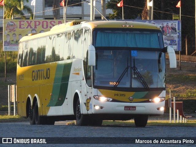 Empresa Gontijo de Transportes 14315 na cidade de Perdões, Minas Gerais, Brasil, por Marcos de Alcantara Pinto. ID da foto: 6868522.