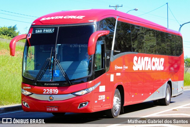 Viação Santa Cruz 22819 na cidade de Campinas, São Paulo, Brasil, por Matheus Gabriel dos Santos. ID da foto: 6871943.