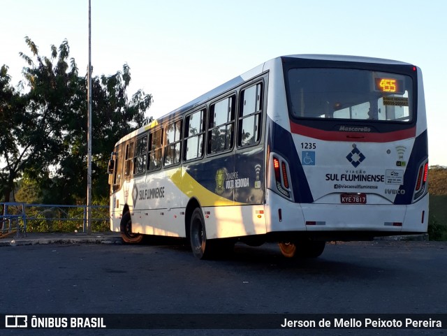 Viação Sul Fluminense 1235 na cidade de Volta Redonda, Rio de Janeiro, Brasil, por Jerson de Mello Peixoto Pereira. ID da foto: 6870033.