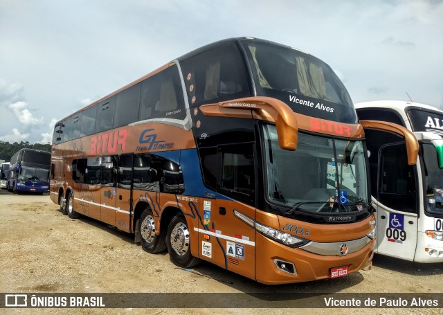 Bitur Transporte Coletivo e Turismo 8003 na cidade de Aparecida, São Paulo, Brasil, por Vicente de Paulo Alves. ID da foto: 6869979.