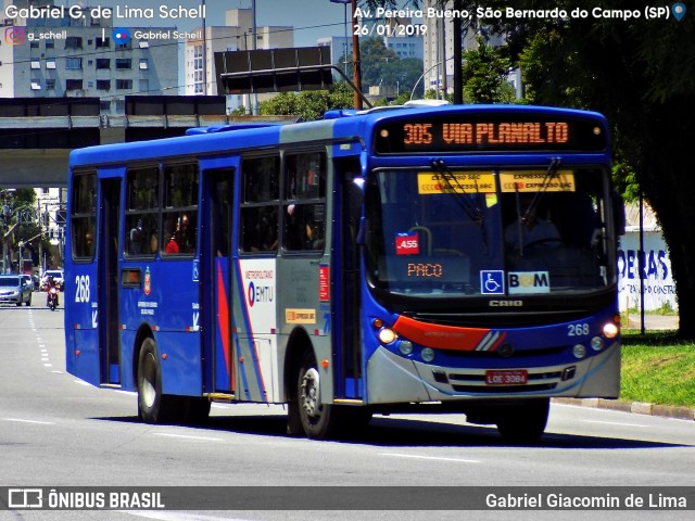 Expresso SBC 268 na cidade de São Bernardo do Campo, São Paulo, Brasil, por Gabriel Giacomin de Lima. Número da foto: #6871325.