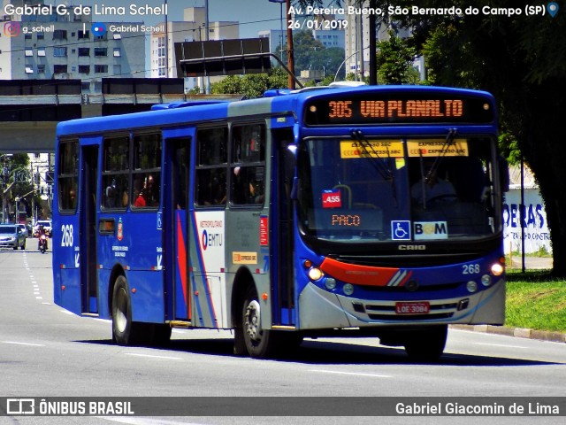 Expresso SBC 268 na cidade de São Bernardo do Campo, São Paulo, Brasil, por Gabriel Giacomin de Lima. ID da foto: 6871325.