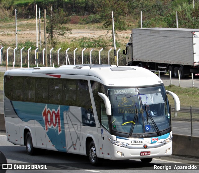 Auto Viação 1001 RJ 108.489 na cidade de Aparecida, São Paulo, Brasil, por Rodrigo  Aparecido. ID da foto: 6934753.